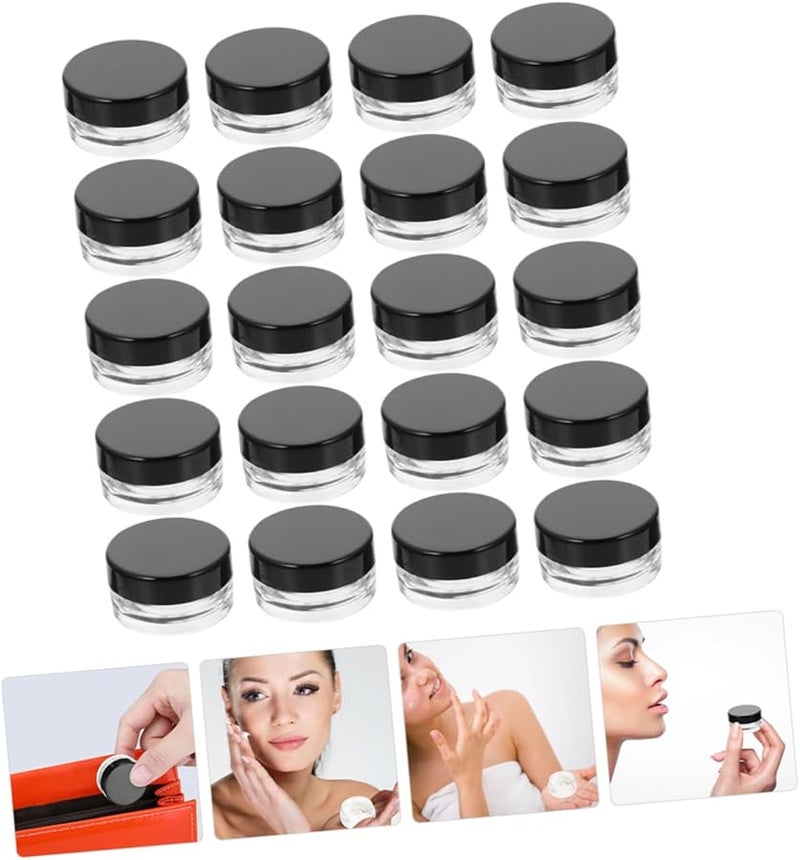 Mobestech 20 Pcs Plastic Cream Jars Cosmetic Sample Containers With Lids Travel Size - Image 5